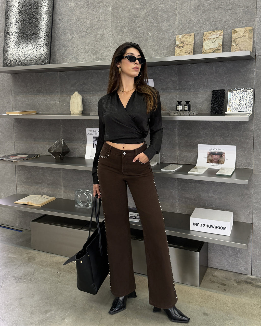 Pantalon Best Wide Leg Clouté